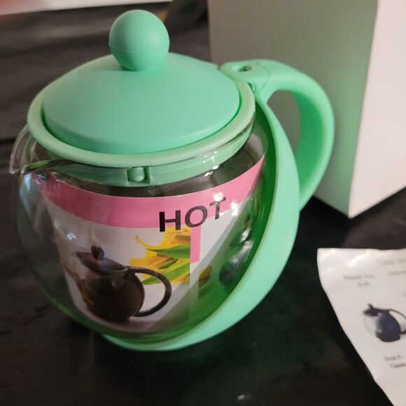 Hot/cold plastic Tea Ball filter, spoon, lid instructions Item#TB600cc NIB - Picture 3 of 7